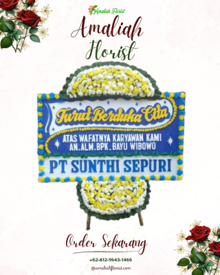 Papan Bunga Duka di Yakomi